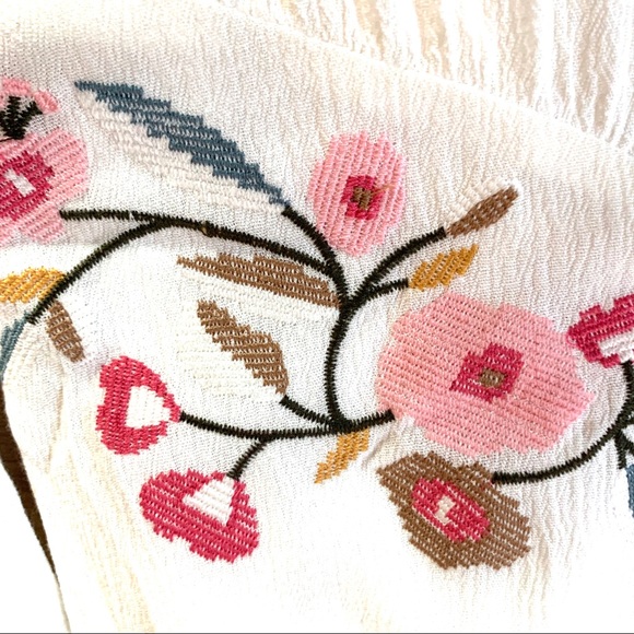 Sugar Lips Women’s Bell Sleeve Embroidered Peasant Dress - Picture 7 of 15